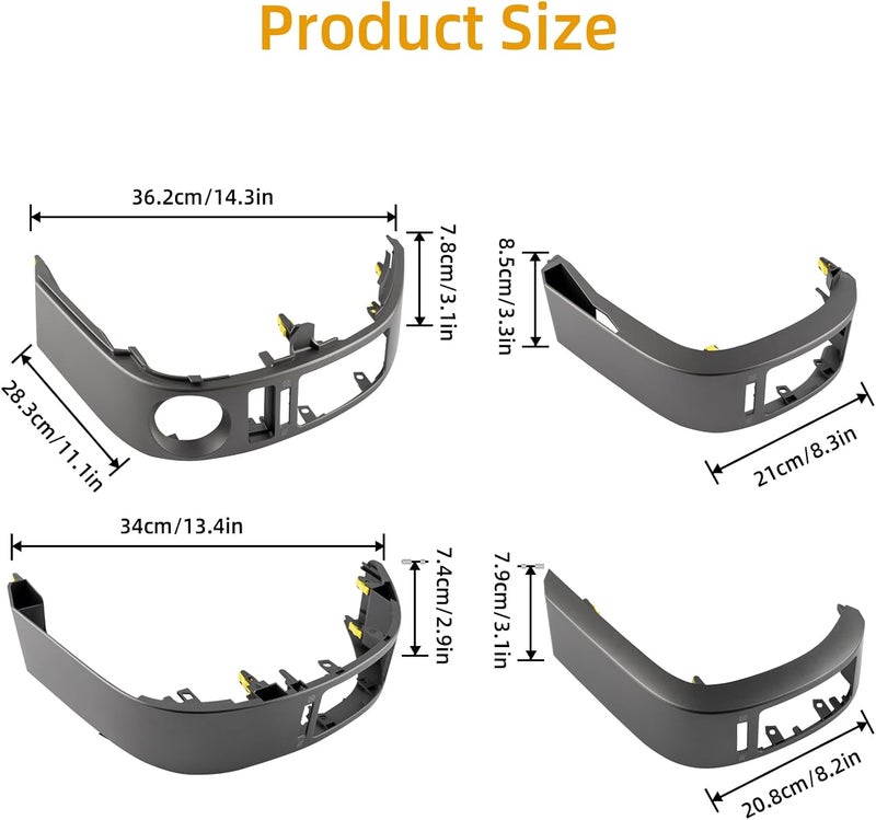 OVANOH 4PCS Center A/C Dash Air Vent Trim Panel Dashboard Cover Compatible For Toyota Prius 1.5L 2004-2009 Air Vent Outlet Left and Right Side Replaces 5568047020 5567047060 - Image 5